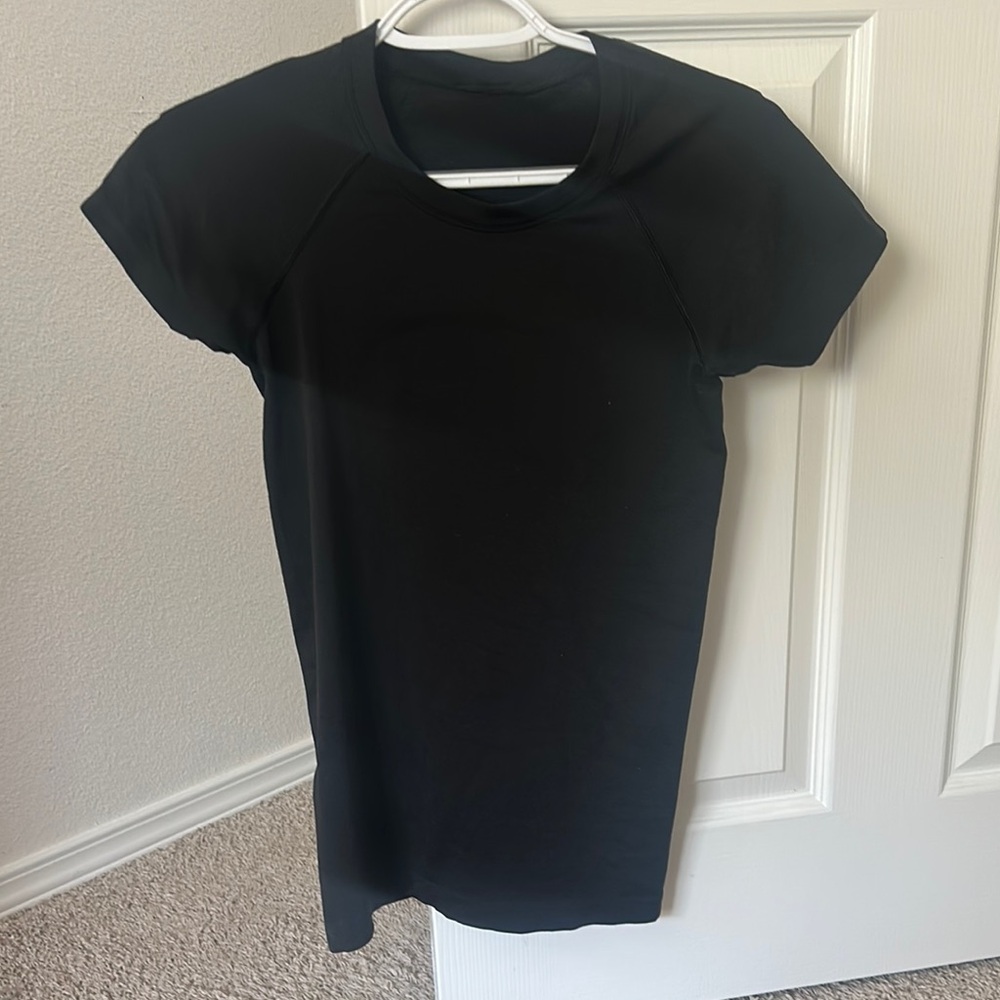 Lululemon Athletica Black Fitted Polo T-Shirt